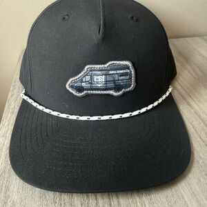 Jone’s Sport Black Men's Rope-Trim Hat with Van Patch